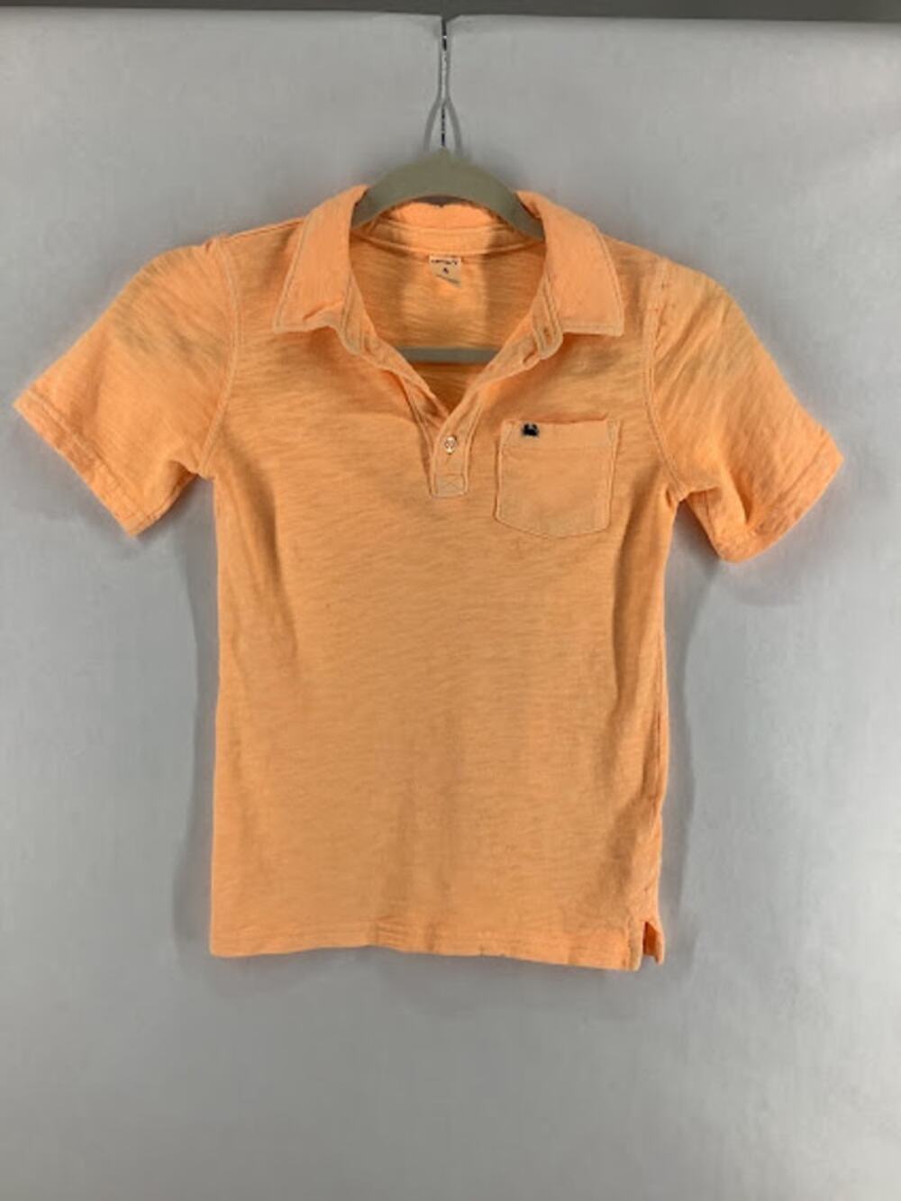Carters Boy's Peach Orange Short Sleeve Polo Shirt Kids Youth Size 6